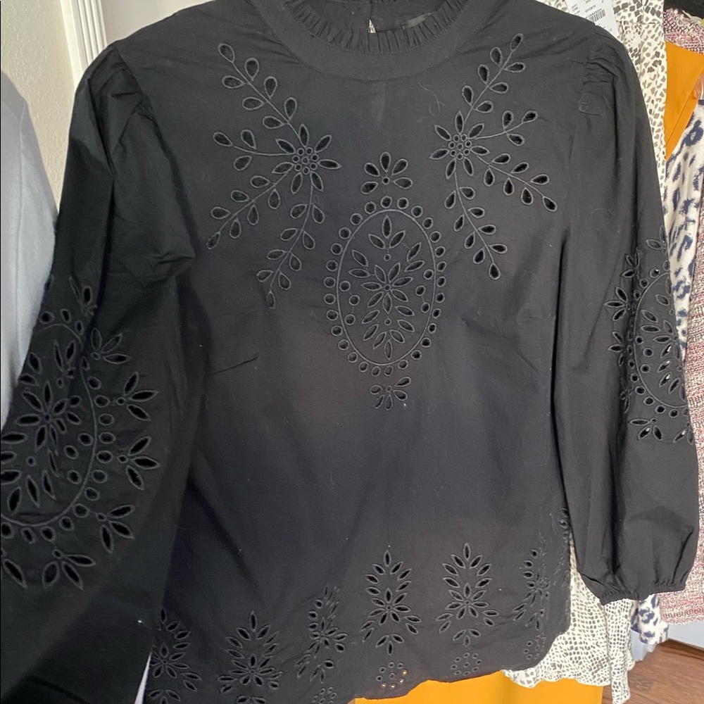 J Crew eyelet top.